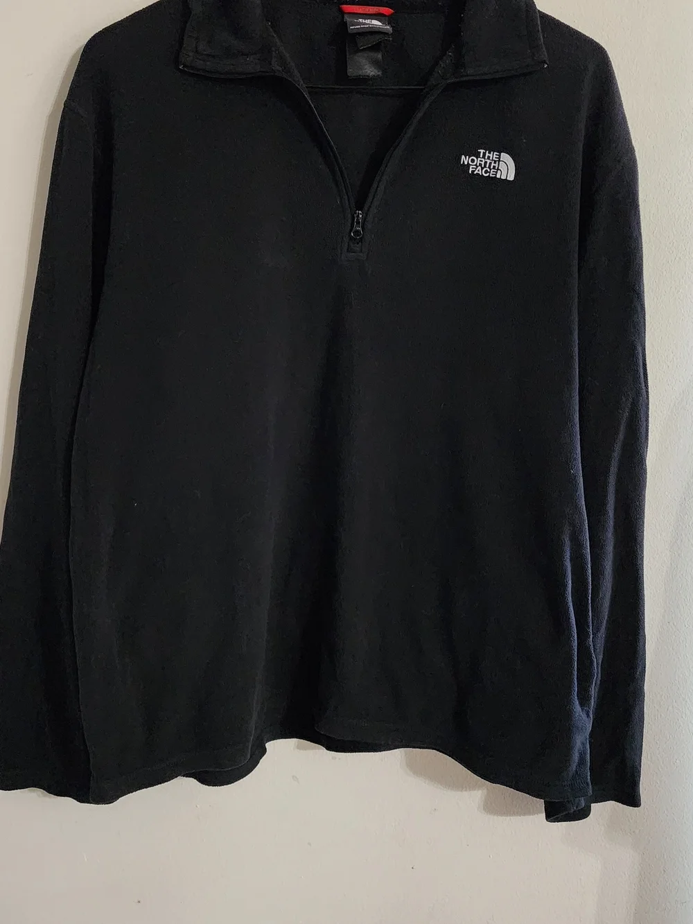 The North Face Polartec Classic Black 1/4 Zip Fleece Pullover Jacket Sz L/G